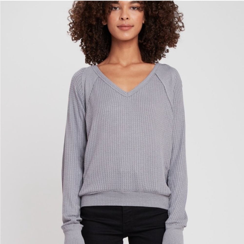 FP We The Free Santa Clara Oversized Thermal Top Medium Gray - Picture 4 of 13